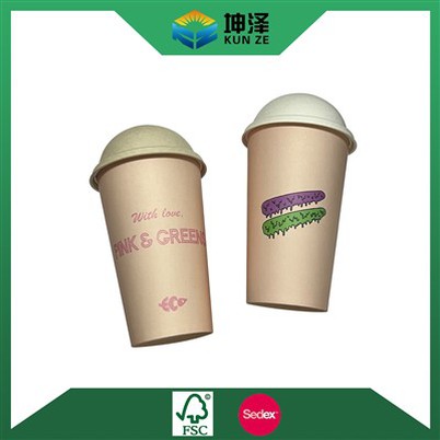 ढक्कन के साथ कोल्ड ड्रिंक पेपर कप